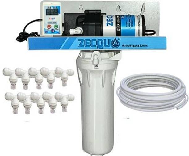 Zecqua 25 Meter Fogger Kit for Dairy, Poultry & Animal Farm with 10 Nozzles 100 L Hose-end Sprayer