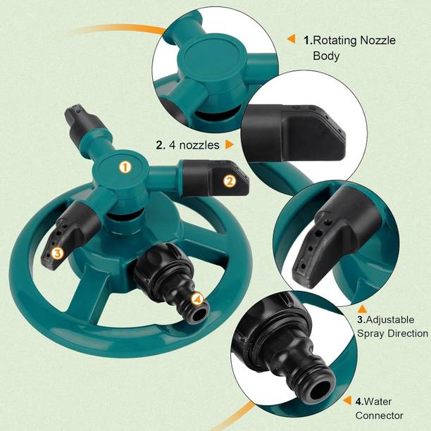 Czech Water Sprinkler Garden Pipe - Automatic 360° Garden SRR3 1 L Hose-end Sprayer