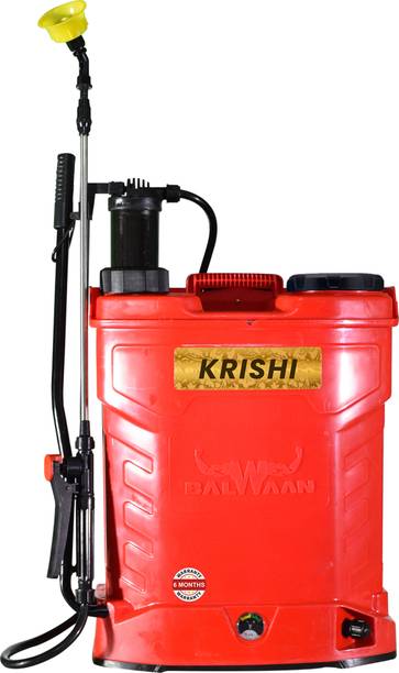 बलवान Battery and Manual Sprayer Pump 12Vx8A 2 in 1 Knapsack Manual and Battery Pump 18 L टैंक स्प्रेयर