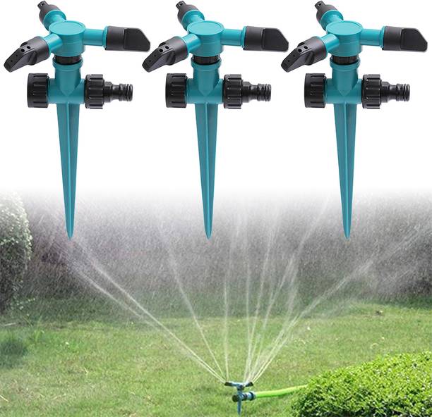सर्प्लेक्स 3pcs Adjustable Garden Sprinkler,3000 Sq.Ft Coverage Irrigation Sprinkler 1 L होज-एंड स्प्रेयर
