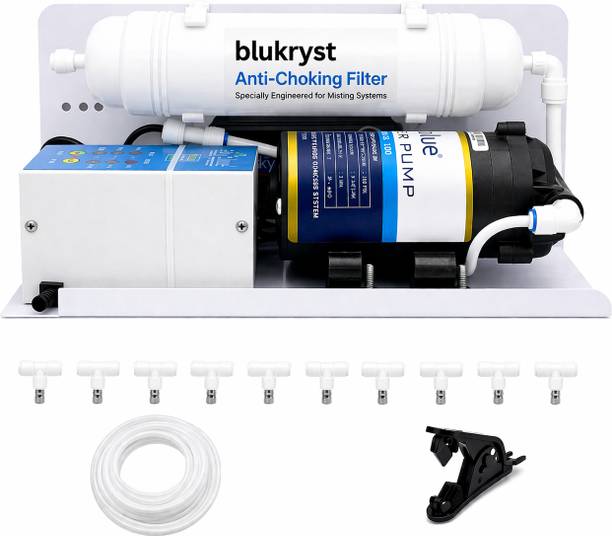 blukryst Fogger Kit for Dairy & Poultry with 10 Nozzles & 100 GPD Pump Compact Size 2.5 L Hand Held Sprayer
