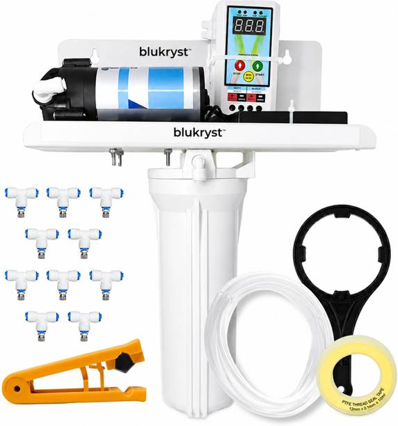 blukryst High-Pressure Fogger Kit For Dairy Farm 100 GPD Pump 10 Nozzles Misting System 2.5 L Hose-end Sprayer