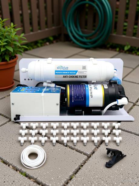 SKYBLUE Fogger Kit with 30 nozzles for Dairy Farms, Restaurants, Cafes and Outdoors 2.6 L Hand Held Sprayer