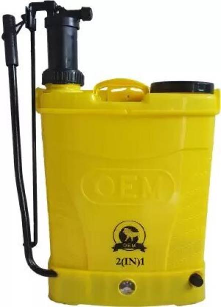 OEM 2in1 Battery and Manual Operated knapsack Sprayer 12V8A Yellow Agriculture 18 L Backpack Sprayer