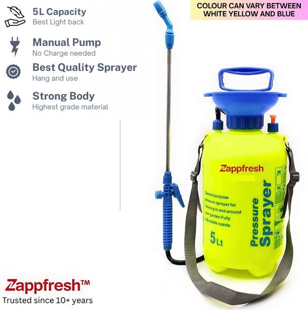 एग्रोगोल्ड 5 Ltr Manual High Pressure Garden Spray Agricultural Pump Machine | New45 5 L हैंड हेल्ड स्प्रेयर