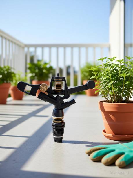 Rainmark Plastic Impact Sprinkler for Garden & Agriculture|Heavy Duty 360 Degree Rotating 1 L Hose-end Sprayer