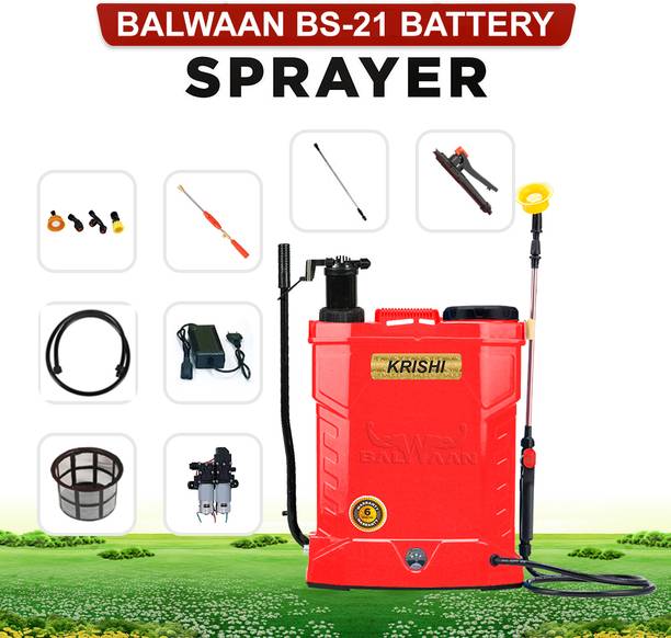 बलवान कृषि BS-21 Battery & Manual Sprayer Pump 12Vx8A 2 in 1 Knapsack Agriculture Sprayer 18 L टैंक स्प्रेयर