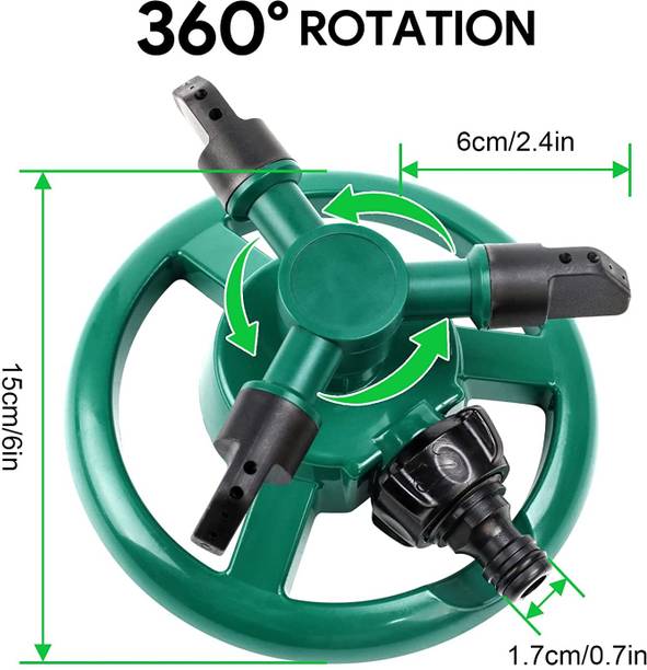 Harikaran Garden Sprinkler, 360 Degree Rotation Lawn Sprinklers for Plant Irrigation 0 L Hose-end Sprayer