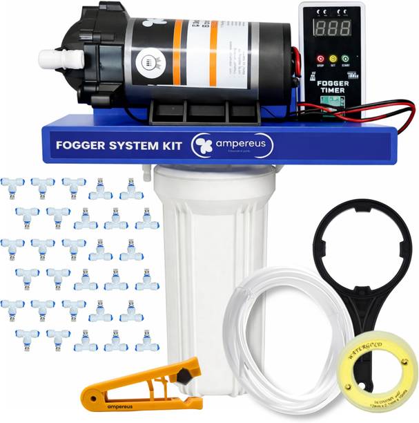 AMPEREUS Fogger Kit for Dairy, Poultry & Animal Farm with 30 Nozzles (Nozzle Dist. 1.4m) 2.5 L Hand Held Sprayer
