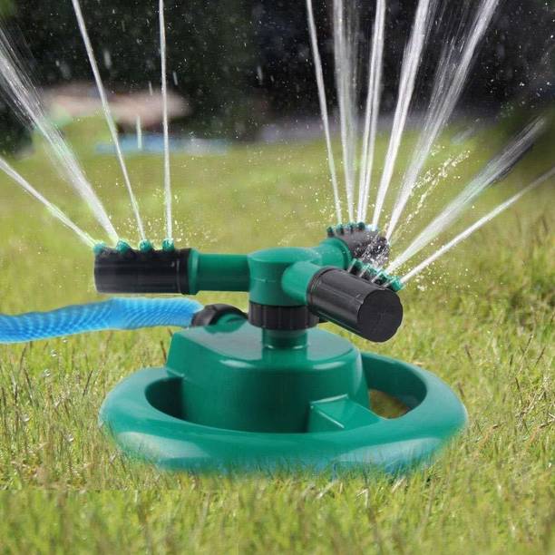 Minxiv Automatic Rotating Adjustable Lawn Water Sprinkler for Watering Garden Plants 0 L Hand Held Sprayer