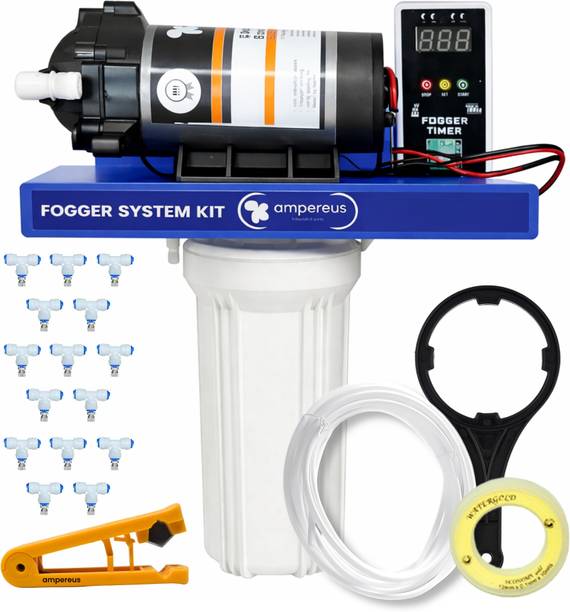 AMPEREUS Fogger Kit for Dairy, Poultry & Animal Farm with 15 Nozzles (Nozzle Dist. 1.4m) 2.5 L Hand Held Sprayer