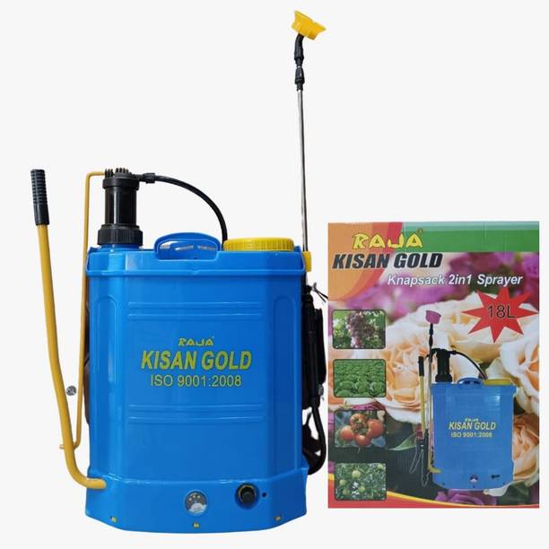 Kisan Gold 2in1 Battery Spray machine 12V Pump Sanitizer Agriculture Garden Spray Kisan 265 16 L Backpack Sprayer