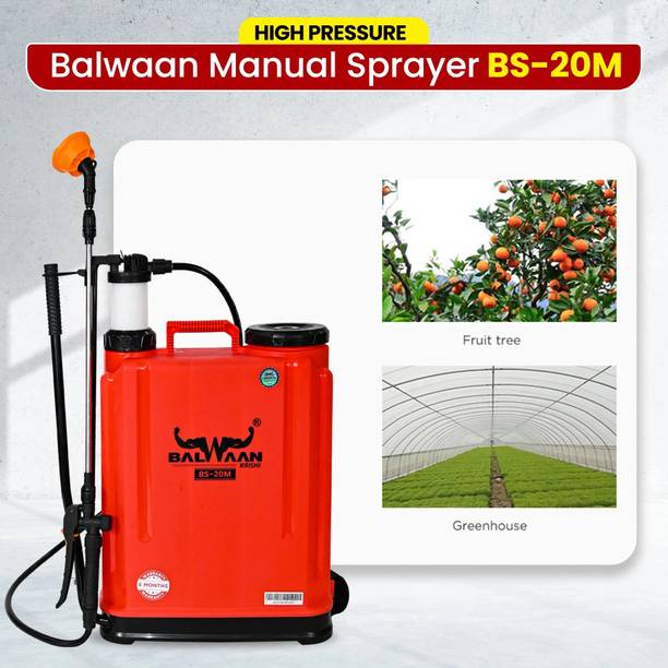 Balwaan Krishi BS-20M Manual Sprayer, High-Pressure Agriculture Sprayer for Spraying in Farm 20 L Backpack Sprayer