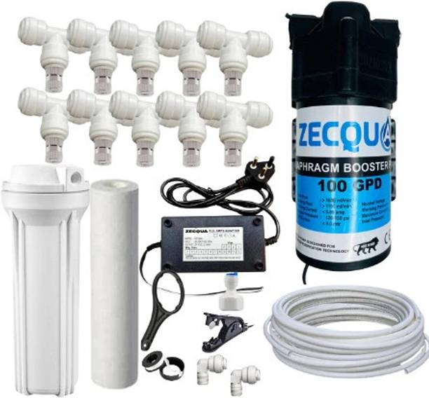 Zecqua fogger kit 10pcs Nozzles with pump full set Mist fogger System 100 L Hose-end Sprayer