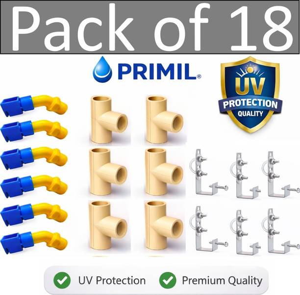 primil solar sprinkler.cpvc tee,clamp 06pc each{UV PROTECTION QUALITY) 500 L Hose-end Sprayer