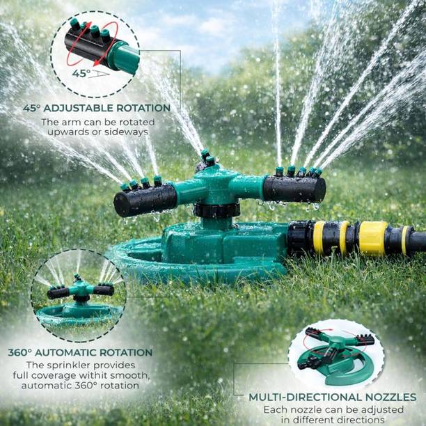 Czech Water Sprinkler Garden Pipe - Automatic 360° Garden SRR10 1 L Hose-end Sprayer