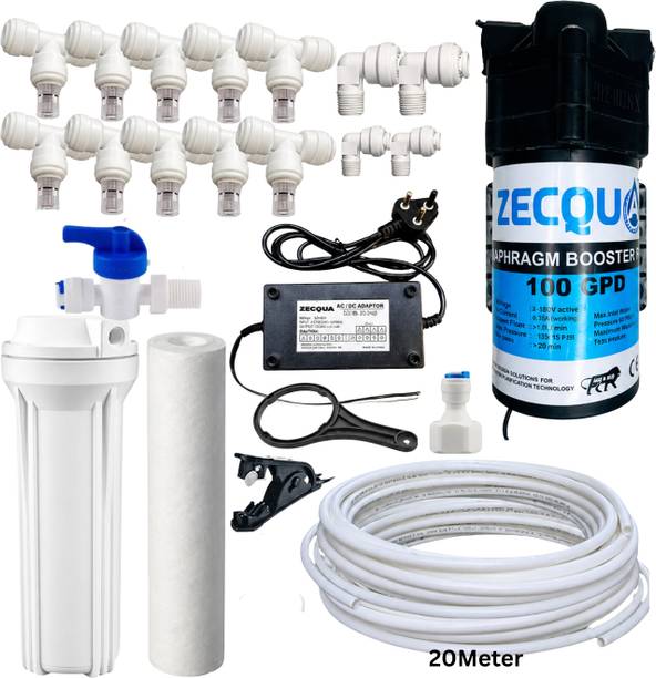 Zecqua Fogger Kit Mist Cooling System Pump, 10 Nozzles Pipe & Installation Accessories 100 L Hose-end Sprayer