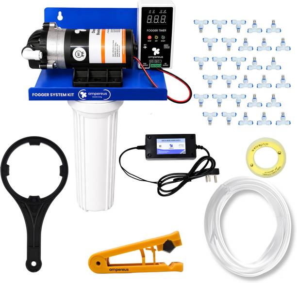 AMPEREUS Fogger Kit for Dairy, Poultry & Animal Farm with 30 Nozzles (Nozzle Dist. 1.4m) 2.5 L Hand Held Sprayer