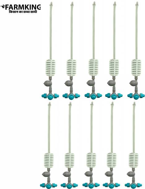 FARMKING (10pcs) Irrigation Green Fogger System 4 Way Fogger AssemblyUnit with CheckValve 100 L Hose-end Sprayer