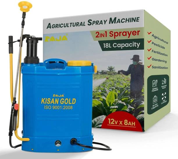 raja 2-in-1 Battery Operated Agricultural Sprayer – Rechargeable Pressure Spray Pump 18 L Hand Held Sprayer