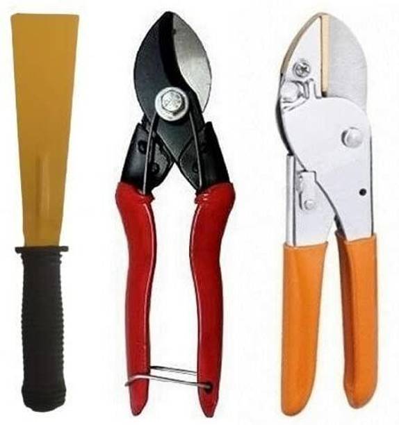 Unique Collection Hub Gardening Tool Set of 3 including Khurpa 2 inch, Roll Cut & Double Cut Garden Tool Kit