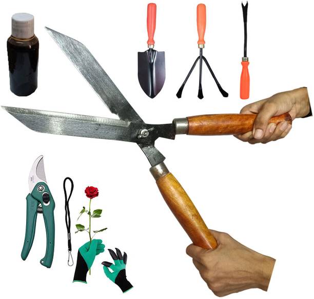 ग्रीन टच Home Gradening Combo Items,Lawn ,Branch Cutter,Trowel Set,Gloves,oil गार्डन टूल किट