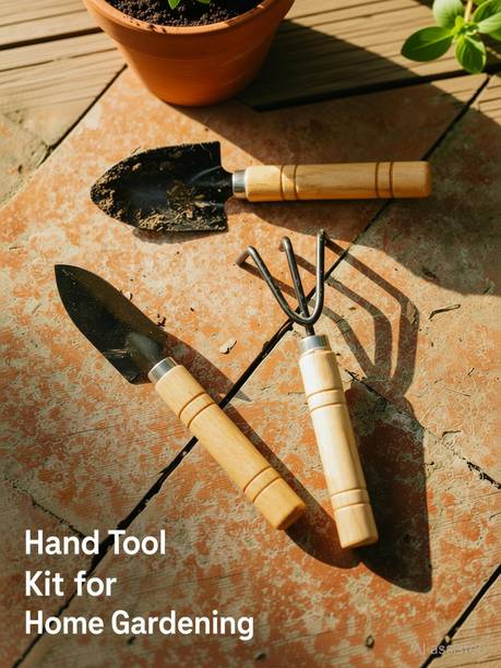 STIGREEN 3-Pcs Small Garden Tool Set Wooden Handle Garden Tool Kit