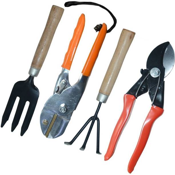 SHAHJI Garden tools SGT 38 set mini fork, rolcut,mini cultivator,double cut Garden Tool Kit