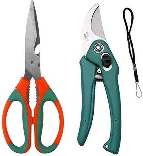 AARAV Plant Cutter and Garden Scissor - Combo Set of 2 Pcs Garden Tool Kit