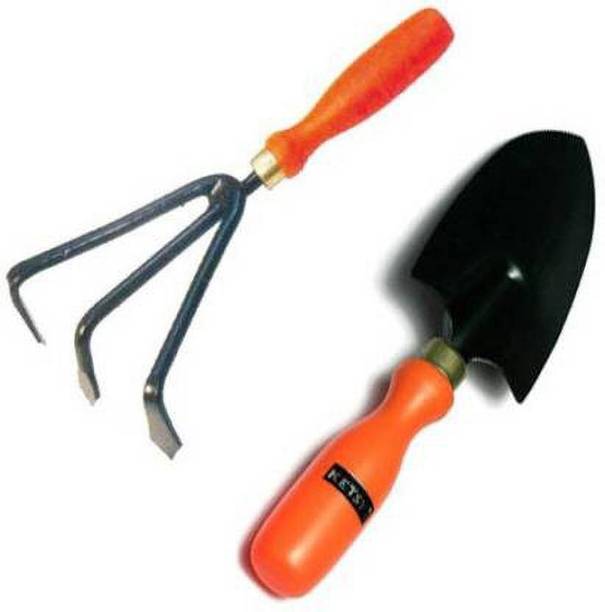 fitweight Garden Tool Kit - 2 Cultivator and Trowel (2 PC) Set (2 Tools) Garden Tool Kit (2 Tools) Garden Tool Kit