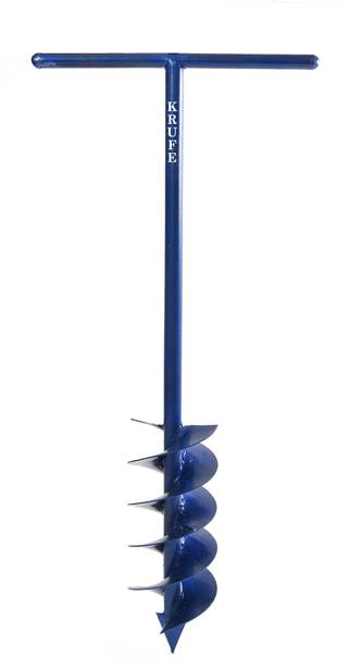 krufe Heavy Duty Post Hole Hand Auger (Dual Long Blade) Garden Tool Kit
