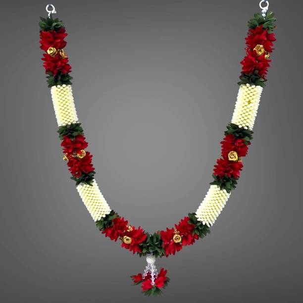 Isha Isha mala for god photo frame with soft febric garland (multiclour) Soft Fabric Garland