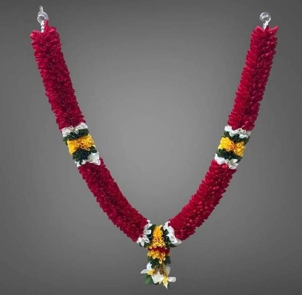 Isha mala for god photo frame with soft febric artifical flower Soft Fabric Garland