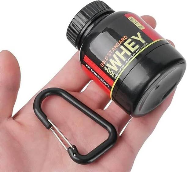 unitrade Whey Portable Protein or Supplement Powder Carrying Funnel with Key-Chain Garlic Press