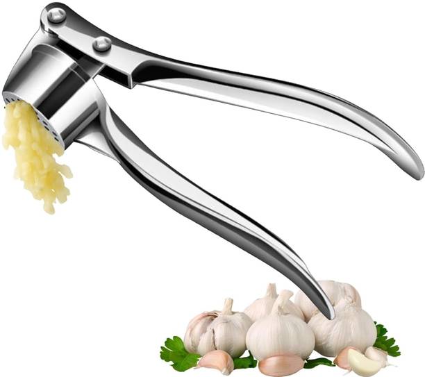 RHHG E COM by no Steel Coated Aluminum Garlic Cutter Chopper,Hand Press Mincer Cutter for Garlic Vegetable & Fruit Scraper