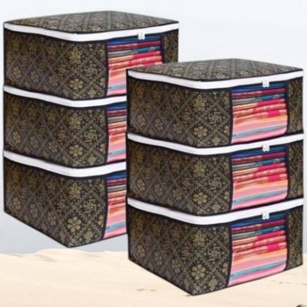 STORAZE NeatNest Organizer Collection Elegant Wardrobe Storage Organizer for Home Closet and Cupboard Organization CLOTH COVER PACK OF 6