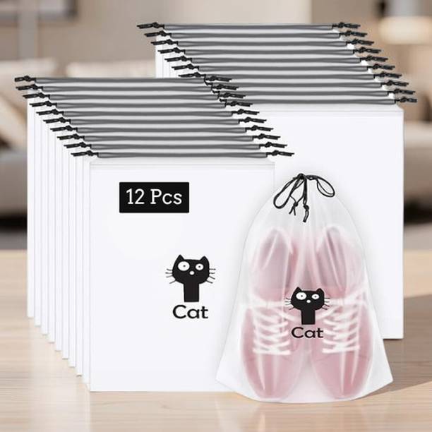 AshmakamMart SB024 12 Pcs Waterproof Shoe Bags for Travel | Dustproof Storage Organizer for Women Portable Shoe Organizer Bag for Daily Use
