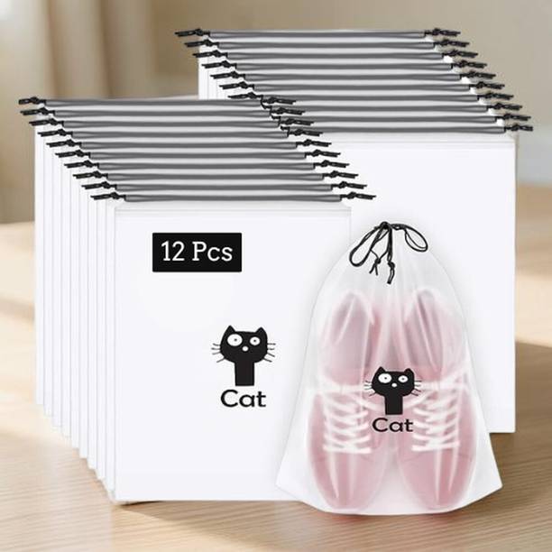 PelBart SB069 12 Pcs Travel Shoe Cover Bags | Waterproof Storage Organizer for Family Dustproof Travel Shoe Bag for Storage