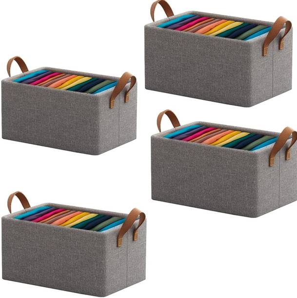 VENDIFY [4 PCS] Cloth Organizer for Wardrobe Cloth Storage Box saree cover storage bags clothes organiser cloth storage bag storage box for clothes cloth storage storage organizer box for cupboard