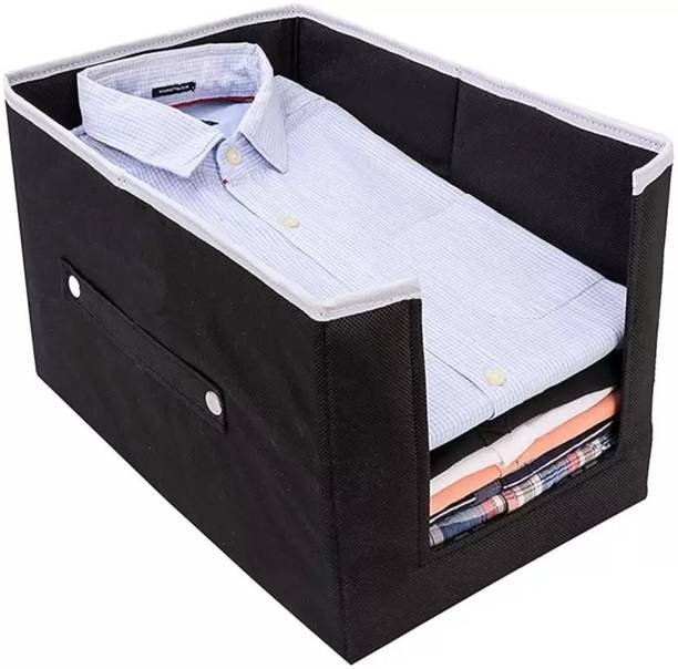 Divya Creation Garment Cover Wardrobe organizer Shirt stacker for Cupboard Set of 01 Shirt Covers storage organizer Black wardrobe organizer DC-STSTACKER 01