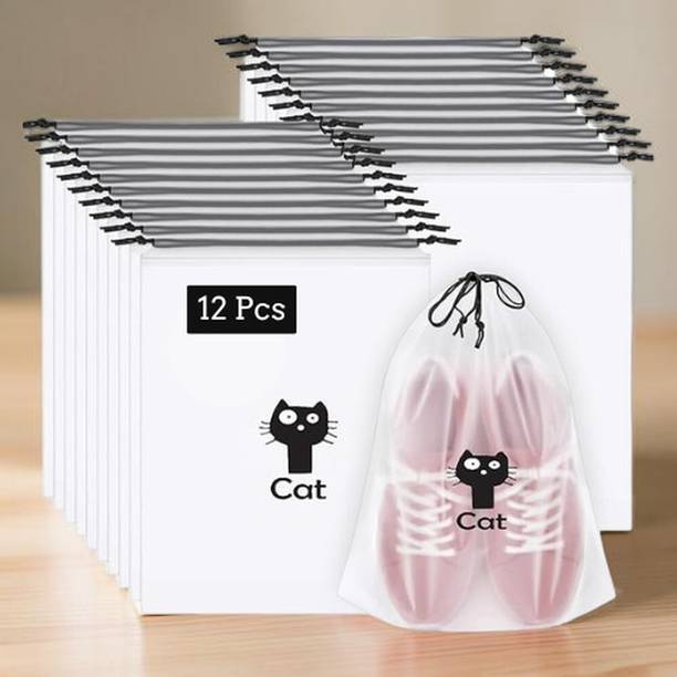 AshmakamMart SB046 12 Pcs Shoe Packing Bags for Travel | Waterproof Organizer Pouch for Women Waterproof Shoe Storage Bag for Travel