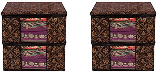 Shaping Fabric High Quality Non-Woven Saree Cover With Front View Transparent Window SC_XL34641 Storage Box