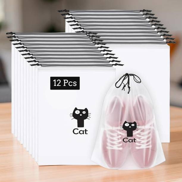 AshmakamMart SB042 12 Pcs Shoe Storage Bags for Travel | Waterproof Dustproof Organizer for Home Dustproof Shoe Cover Bag for Travel Storage