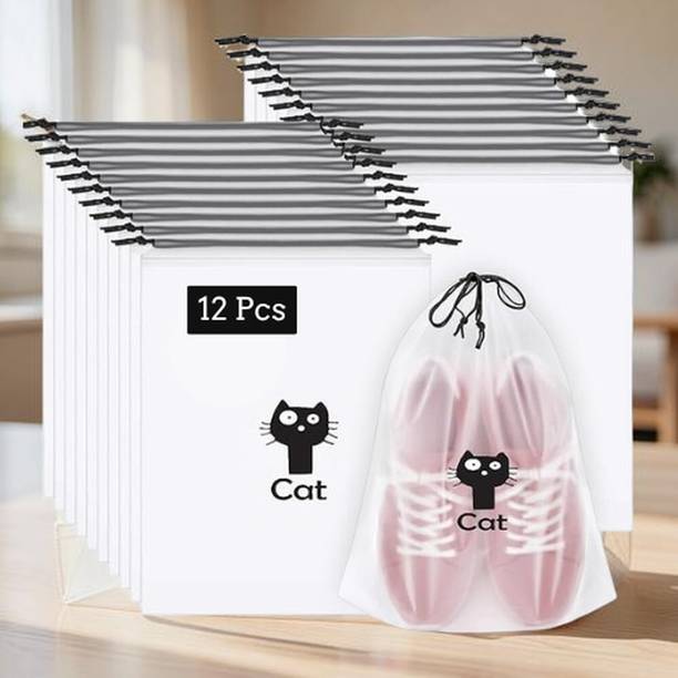 PelBart SB062 12 Pcs Shoe Storage Bags for Travel | Waterproof Dustproof Organizer for Packing Dustproof Shoe Cover Bag for Travel Storage
