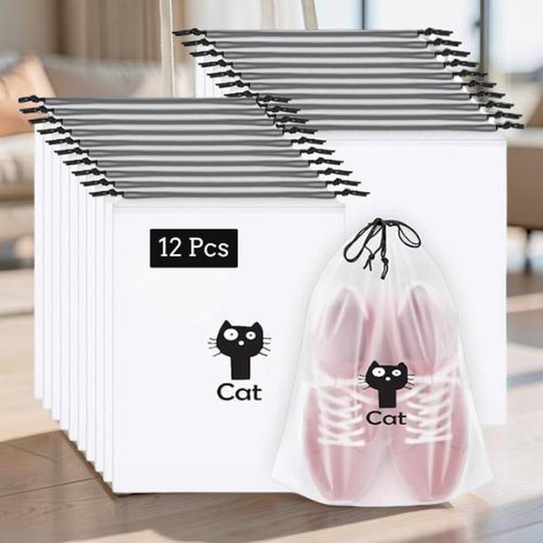 PelBart SB004 12 Pcs Shoe Packing Bags for Travel | Waterproof Organizer Pouch for Travel Portable Shoe Organizer Bag for Daily Use