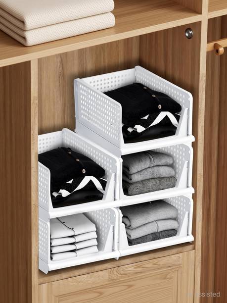 SELDOS 5 Clothes Organiser for Wardrobe Ideal Cupboard Organizer Clothes Drawer Divider Drawer Divider
