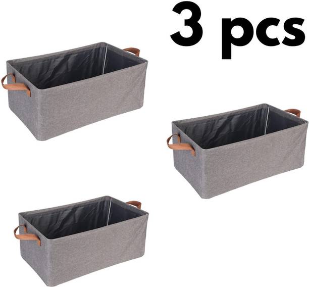 VENDIFY SET OF 3 Cloth Organizer for Wardrobe Cloth Storage Box saree cover storage bags clothes organiser cloth storage bag storage box for clothes cloth storage storage organizer box for cupboard