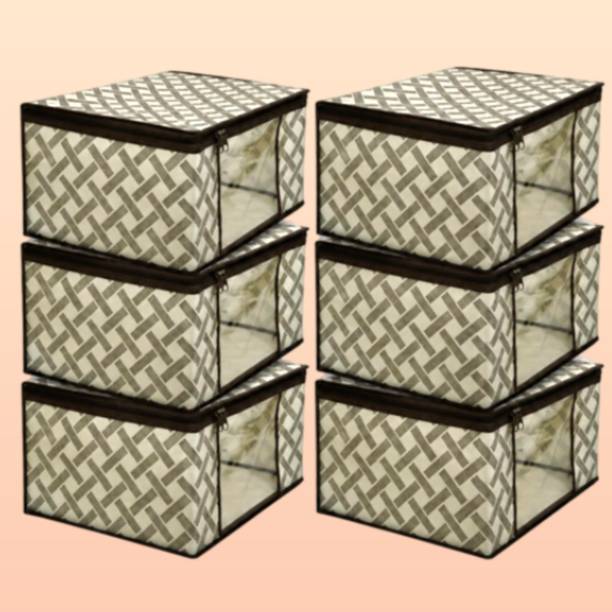 STORAZE Multi-Purpose Storage Uses Wardrobe & Cupboard Organizer Pack of 6 CLOTH COVER PACK OF 6