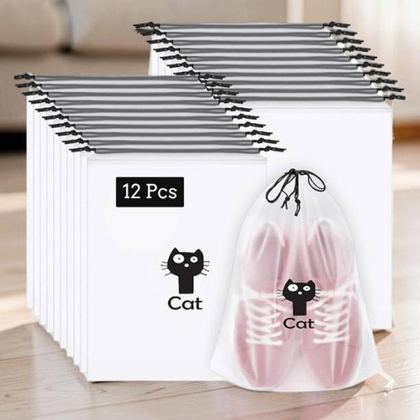 QUINARITA SB022 12 Pcs Shoe Storage Bags for Travel | Waterproof Dustproof Organizer for Sneaker N-WHITESHOEBAG12PCS-22