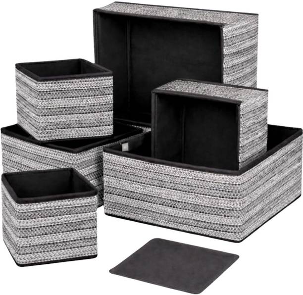 DALUCI 6 Pcs Clothes storage box and wardrobe organizer Foldable Closet Organizers Cube Storage Box & Dividers for Wardrobe, Cupboard & Drawer Organizer